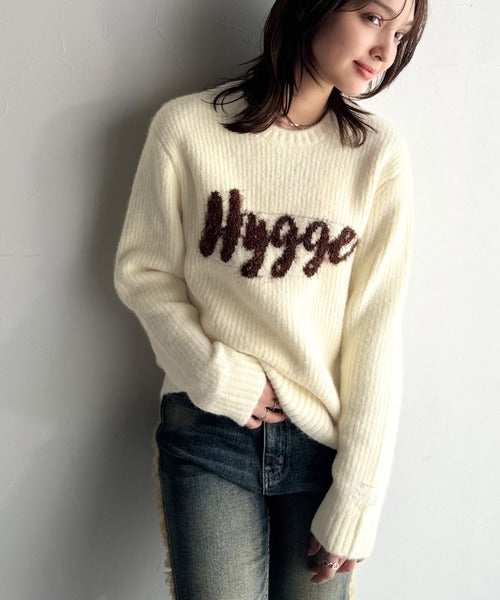 【mily bilet】フェザージャガードロゴミックスニットプルオーバー（長袖） mi1329055
