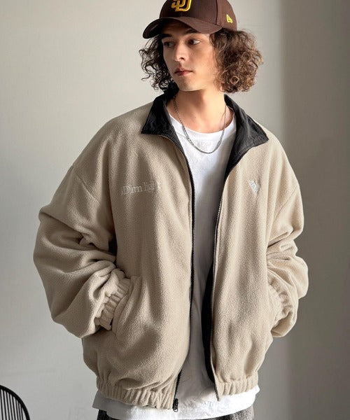 【Classical Origin】「これ1着で実質2着分の価値。」ナイロン×ボア2wayリバーシブル胸元刺繍ブルゾン／2WAY Reversible Nylon Boa Blouson co1150079