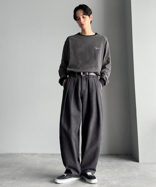 【Classical Origin】「虜になる！」インツータックワイドバルーンデニム／Inverted Two-Tuck Wide Balloon Denim co0900004