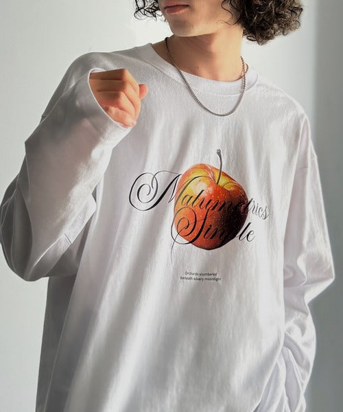 《JaVaジャバコラボ》綿100% フレッシュに、スタイリッシュに。アップルメッセージTシャツ（長袖） jo1150069