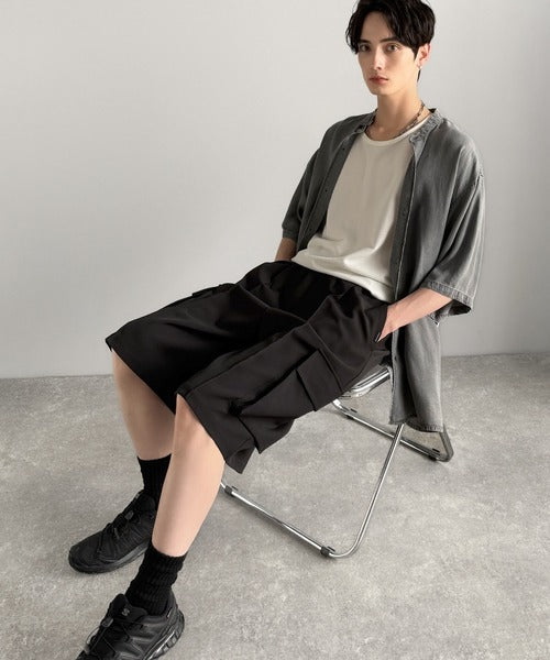 「整う、ラフ感。」カーゴポケット ルーズシルエット ハーフスラックス／Cargo Pocket Loose Silhouette Half Slacks co1150030
