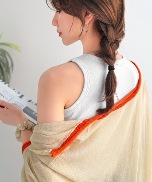 一枚で心地よく、きれいが整う。カップ付きアメスリタンクトップ ce1330102