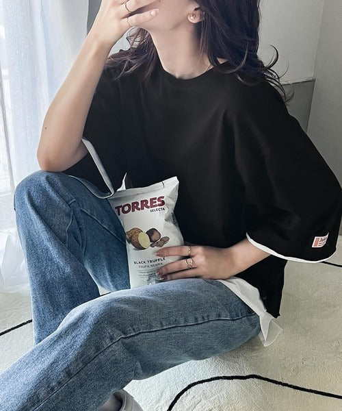 《JaVaジャバ コラボ》実は、フェイクなんです！フェイクレイヤードTee（半袖） elft002