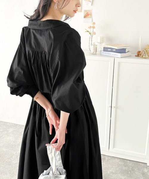 これ一枚でアウターとしても活躍♪綿100％ロングシャツワンピース（長袖） ce1020225