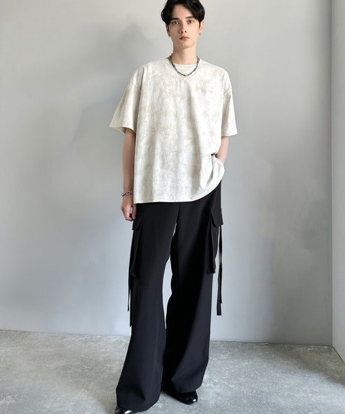 「視線を独り占め。」タイダイ染め刺繍入りオーバーサイズTシャツ／Tie-Dye Embroidered Oversize T-Shirt co1150031