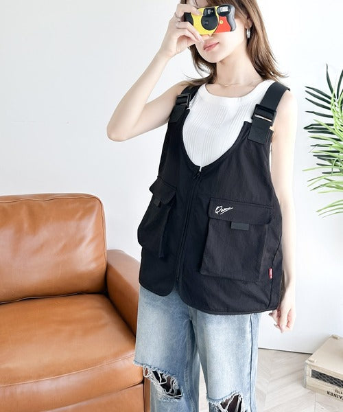 《Javaジャバコラボ》垢抜けた大人のアウトドスタイル。太ストラップ立体ポケットベスト jv1010293