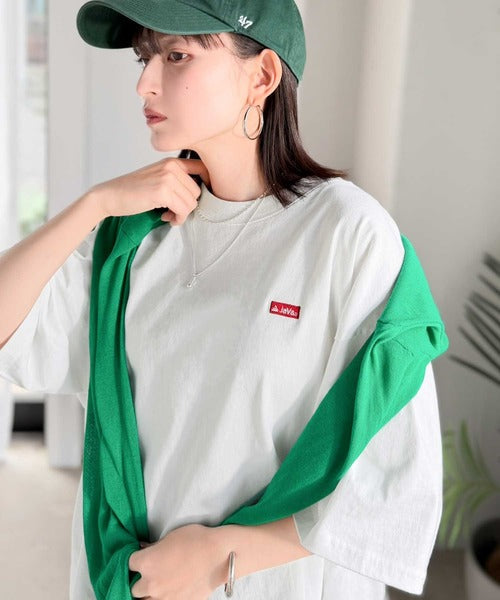 《JaVaジャバコラボ》背中で語る。綿100％バックグラフィック刺繍Tシャツ（半袖） jv1050357