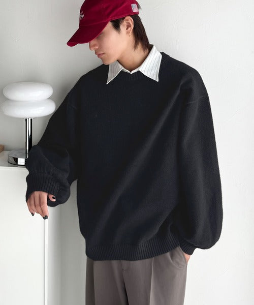 《Javaジャバコラボ》ゆったりながらも存在感抜群！ボリュームスリーブオーバーサイズニット（長袖） jm1350007