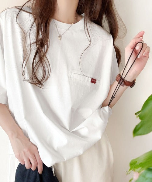 《JaVa ジャバコラボ》シンプルなのに格上げ。綿100％シルケット素材裾ドロストオーバーサイズTシャツ jv1050157