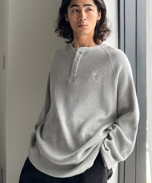 【Classical Origin】「ヘビーウェイト一択。」綿100％ワッフル素材ラグランビッグTシャツ／Cotton 100% Waffle Raglan Big T-Shirt co0780015
