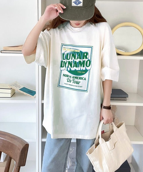 《JaVa ジャバコラボ》キャッチーな大人Tee。綿100%ピグメントロゴビッグTシャツ jv1029024