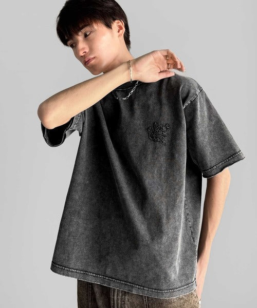 Snow Powder Washed 100% Cotton Vintage T-Shirt／スノーウォッシュ加工ヴィンテージ綿100％Tシャツ co1150019