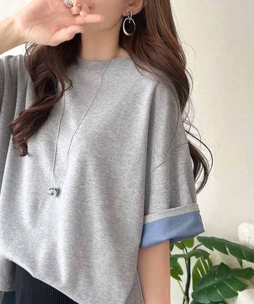 《JaVaジャバコラボ》ゆるシルエットに、ひとさじのアクセント。オーバーサイズ配色BIGTEE jv1110190