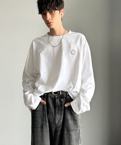 【Classical Origin】「1枚でキマる」。Dart Stitching Oversized T-Shirt／綿100％ダーツ切り替えオーバーサイズTシャツ（長袖） co1150037