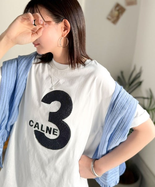 【前後2way】快適素材、立体刺繍がアクセントに♪綿100％デザインナンバリングサガラ刺繍T ce1350008