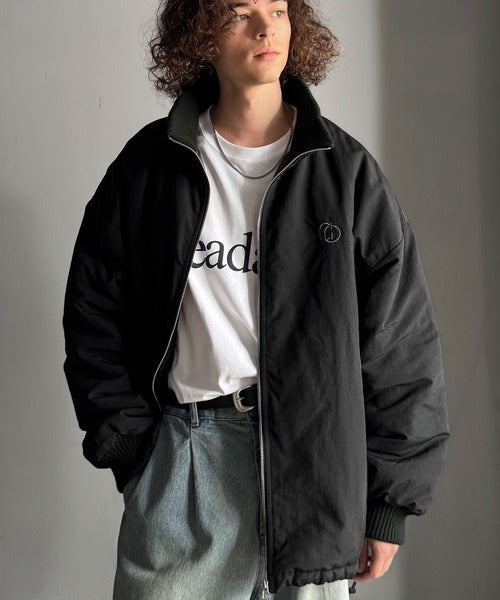 【Classical Origin】「防寒高機能。」リブハイネック中綿入りモンスターオーバージャケット／Ribbed High-Neck Padded Monster Oversized Jacket co1010036