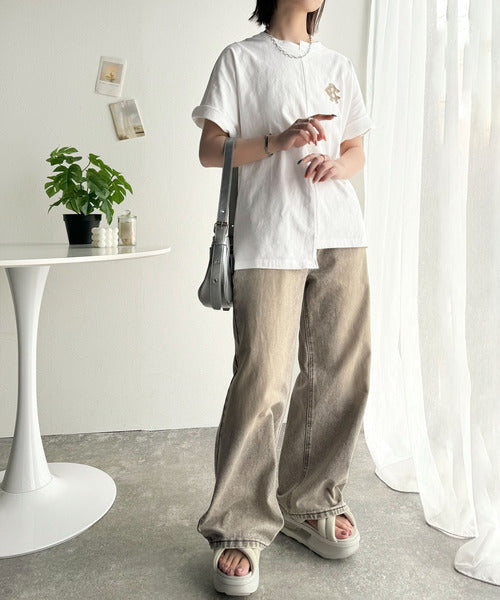 《JaVaジャバコラボ》綿100％!こだわり満載の自信アイテム☆切替BODYロゴTシャツ（半袖） jv1330014
