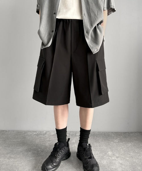 「整う、ラフ感。」カーゴポケット ルーズシルエット ハーフスラックス／Cargo Pocket Loose Silhouette Half Slacks co1150030
