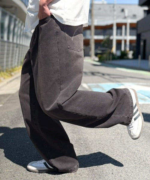 《JaVaジャバコラボ》【接触冷感・速乾機能付き】清涼素材で夏でもデニムをヘビロテ！ブラスト加工 バックデザイン リラックスフィット ジーンズ jo1150088