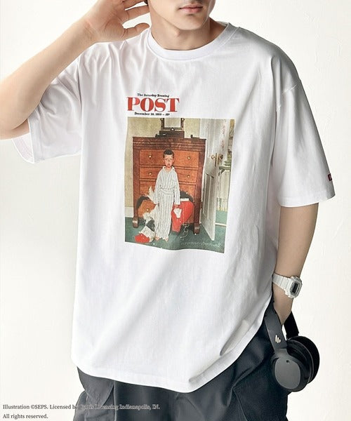 『THE SATURDAY EVENING POST』×クラシカルエルフ 別注グラフィックTシャツ 【Truth about Santa or Discover】 ce1260282