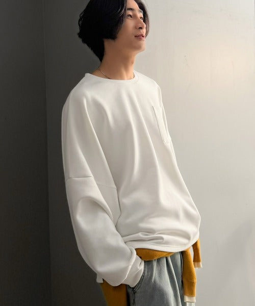 胸ポケット付きドルマンスリーブダンボールトップス / DOLMAN SLEEVE PULLOVER co1010073