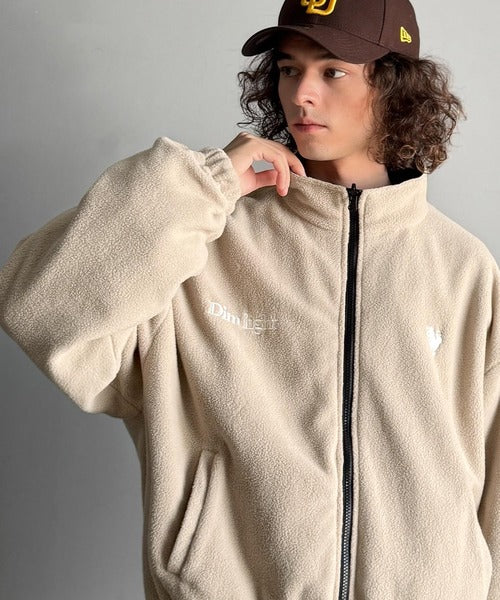 【Classical Origin】「これ1着で実質2着分の価値。」ナイロン×ボア2wayリバーシブル胸元刺繍ブルゾン／2WAY Reversible Nylon Boa Blouson co1150079