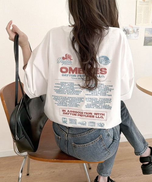 《JaVaジャバコラボ》お洒落見え抜群。大人カジュアルなゆったり半袖T。バック刺繍ビッグTEE（半袖） jv1260550