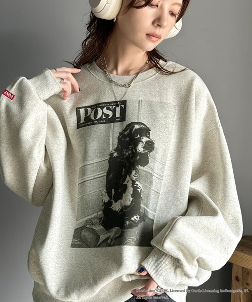 『THE SATURDAY EVENING POST』前後2way裏起毛プルオーバー【Bad Dog, Butch】 ce1260308