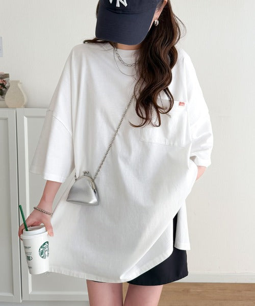 《JaVaジャバコラボ》大人のこなれ感漂う。 綿100％ビッグポケットオーバーサイズTシャツ（半袖） jv1260540