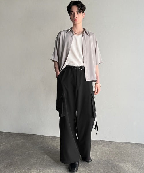 Big Pocket Parachute Wide Trousers／ビッグポケット付パラシュートワイドスラックス co1150004