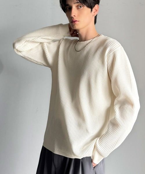 【Classical Origin】「ベーシックの必需品。」サーマルクルーネックニット/Thermal Crew Neck Knit ao1260480