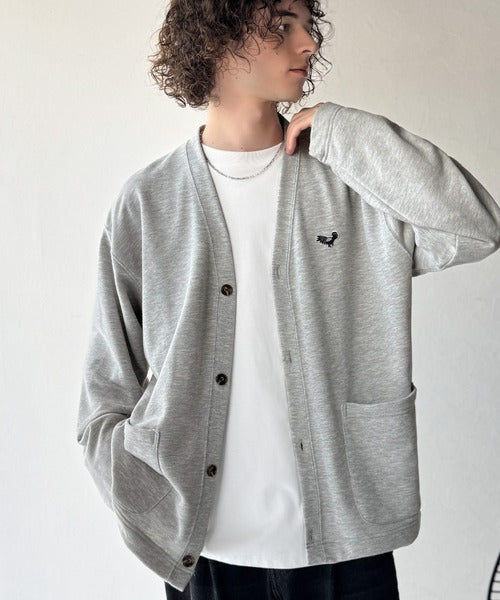 【Classical Origin】「シンプルって奥深い。」刺繍入りスウェットカーディガン（長袖）／Embroidered Design Sweat Cardigan co1150064
