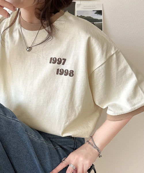 ゆるっとカジュアルに。半袖リンガーフロッキーテニスTシャツ ce1020214