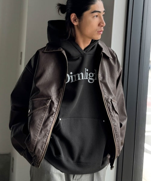 【Classical Origin】「フードの存在感。」裏起毛ロゴ＆スタッズ使いプルパーカー／Brushed Lining Logo＆Stud Accents Pullover Hoodie co1150071