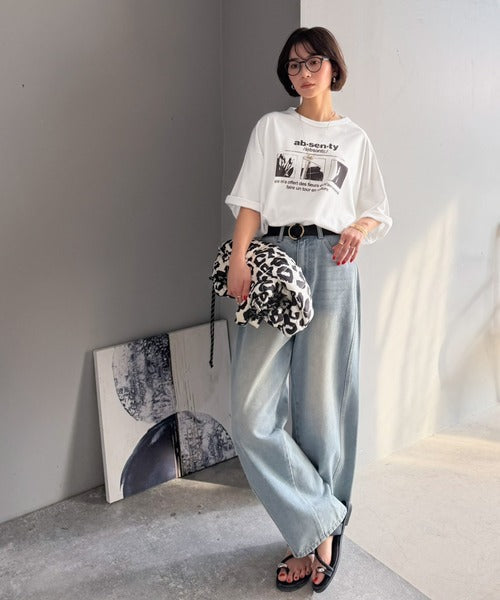 ただのTシャツで、終わらない。フォトグラフィックオーバーサイズダンボールTシャツ(半袖) ce1330075