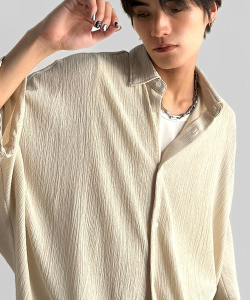 Wrinklefinish Dolman Sleeve Shirt／リンクル加工ドレープドルマンシャツ co1150009