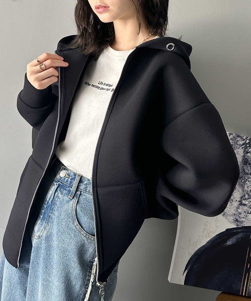 マシュマロ触感！ダンボールbigシルエットジップパーカー ce0970074