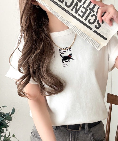 可愛いだけとは言わせない！刺繍コンパクトフライスTシャツアニマルシリーズ（半袖） ce1050360