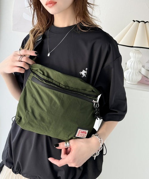 《JaVa ジャバコラボ》スタイリッシュに携帯。コンパクト２WAYショルダー＆ウエストポーチ jv1159050
