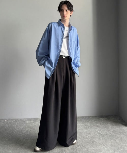 【classical origin】「シンプルが、いい」。綿100％シルケット風シンプル英字ロゴTシャツ（長袖）/ 100％ cotton simple English letters printed logo t-shirt ao1330056