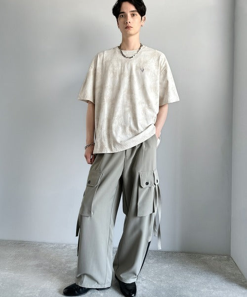 「視線を独り占め。」タイダイ染め刺繍入りオーバーサイズTシャツ／Tie-Dye Embroidered Oversize T-Shirt co1150031