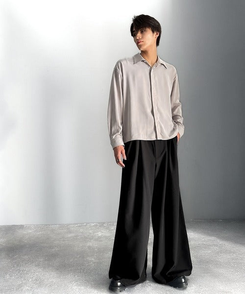 「美しさはタックから。」3タックY2Kスーパーワードスラックス／Three-Tuck Y2K Super Wide Trousers co1150005
