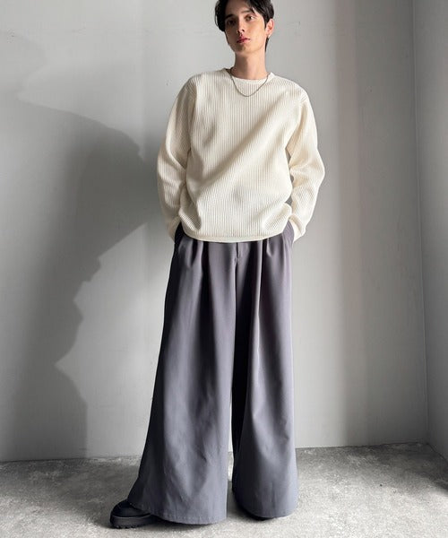 【Classical Origin】「ベーシックの必需品。」サーマルクルーネックニット/Thermal Crew Neck Knit ao1260480