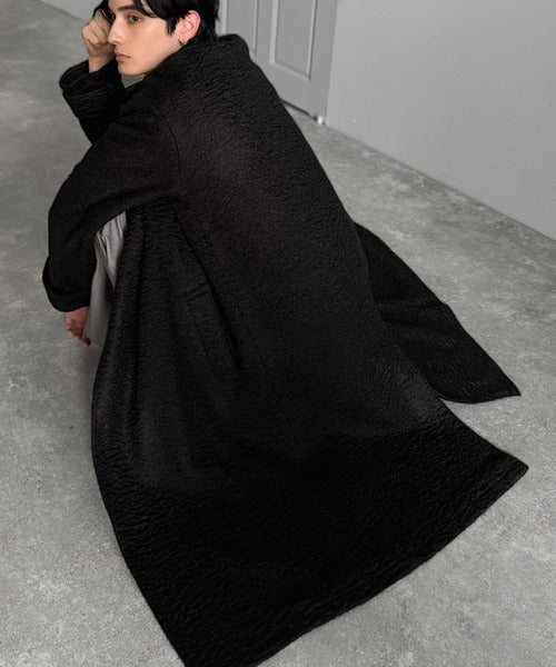 【Classical Origin】「余裕を魅せる。」フェイクウールロングチェスターコート／Fake Wool Long Chester Coat ao1010465