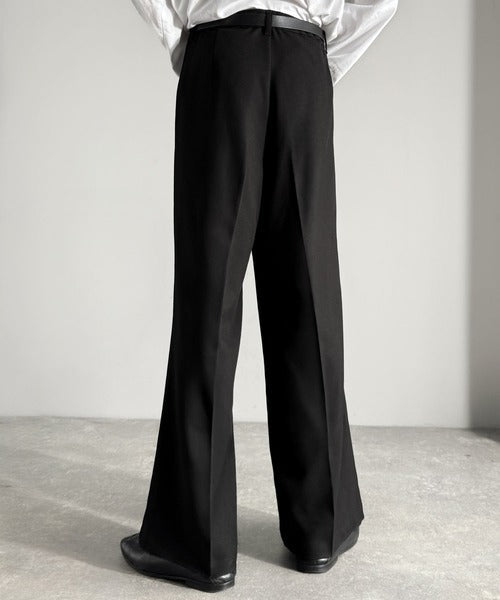 【Classical Origin】「美しい落ち感。」 ワンタックセンタープレスフレアスラックス／One-tuck center-pressed flared slacks co1150042