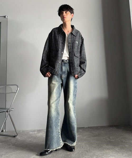 【Classical Origin】「今季トレンド。」ツイード素材ショート丈ジャケット／Tweed Short Jacket co1150060
