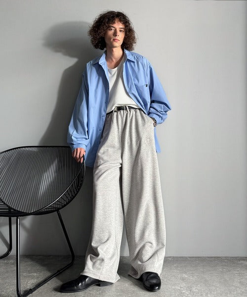 【Classical Origin】「シルエット推し。」アップリケデザインオーバーサイズスウェットパンツ／Applique Detail Oversized Sweatpants co1150046
