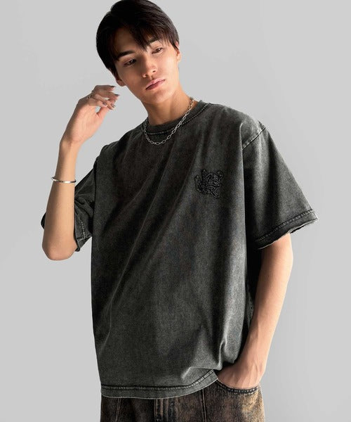 Snow Powder Washed 100% Cotton Vintage T-Shirt／スノーウォッシュ加工ヴィンテージ綿100％Tシャツ co1150019