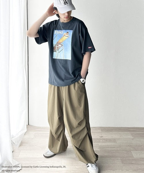 『THE SATURDAY EVENING POST』×クラシカルエルフ 別注グラフィックTシャツ【Boy on High Dive】 ce1260279