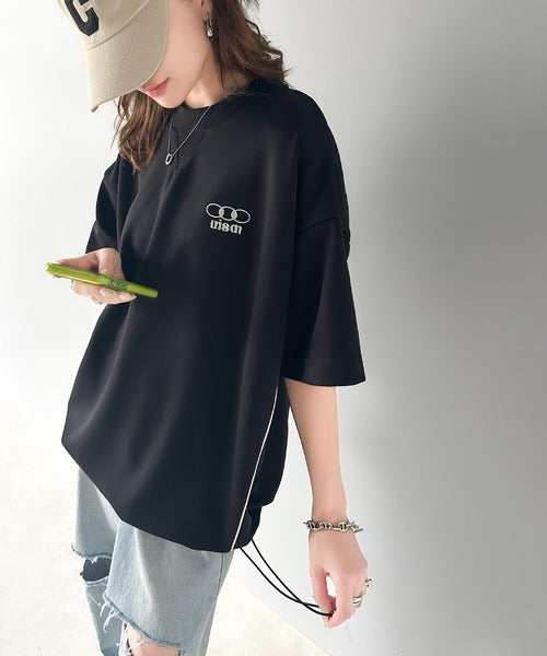 大人スポーティー。パイピングダンボールオーバTシャツ(セットアップ可能) sp1050176